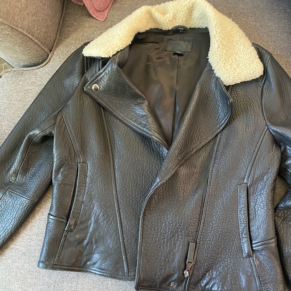 Nice Monk and Lou 100% leather jacket size L - Picture 2 of 3